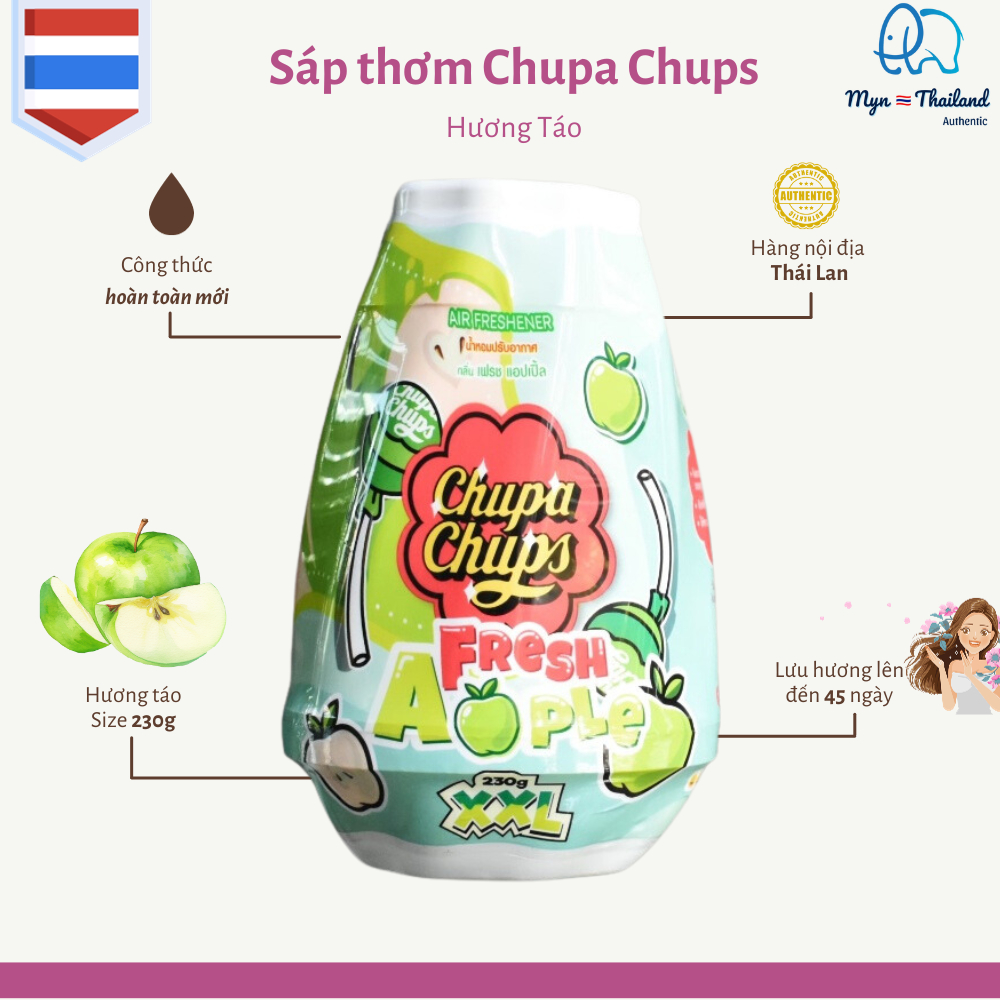 Sáp thơm phòng Chupa Chups Thái Lan mùi hương hoàn toàn tự nhiên, an toàn size 230g sử dụng lên đến 45 ngày