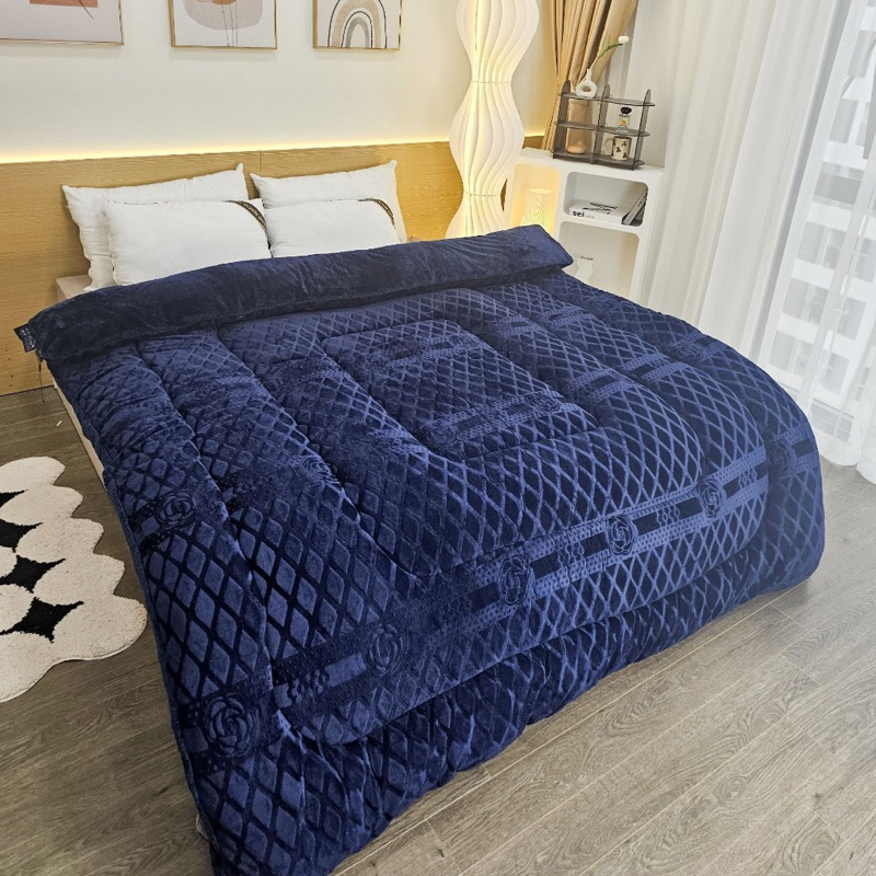 Chăn Lông Cừu Thương Hiệu Coco, Chăn Đại Hàn 2m-2m3 4kg loại 1 Siêu Dày Ấm