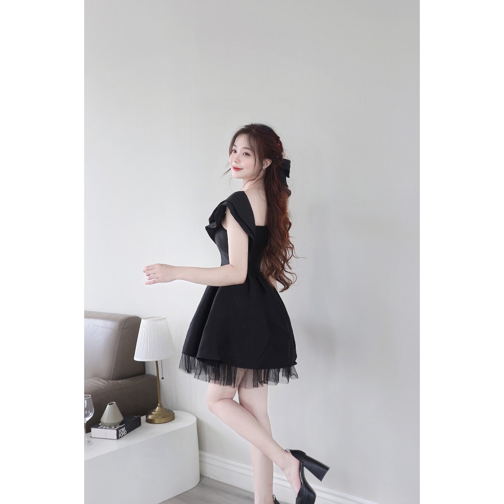 Đầm thiết kế Wonde House cổ yếm tay cánh tiên tiểu thư dự tiệc sang chảnh - Ruby Dress