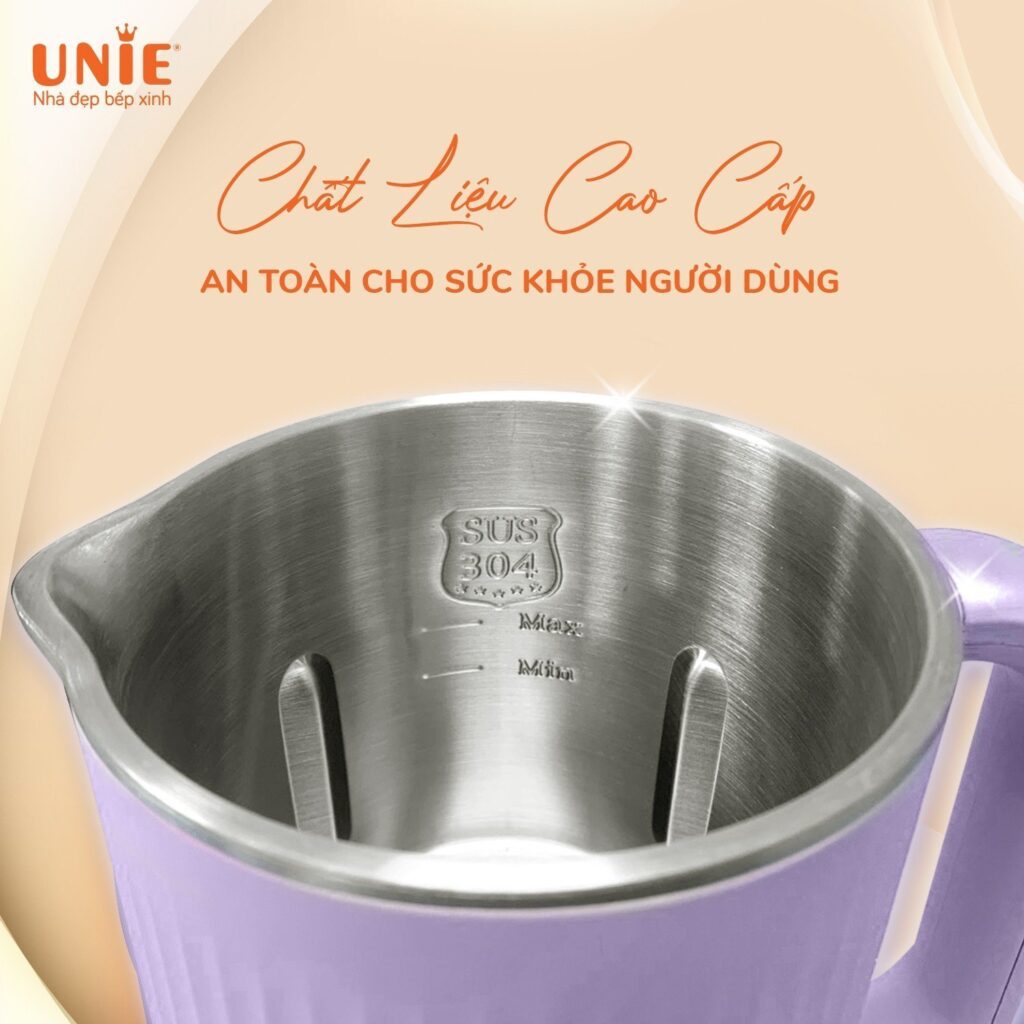 Máy Làm Sữa Hạt Unie UMB10, 1.0Lit - 1000W, Tạm Dừng Khi Nấu, Lưỡi Dao 8 Cánh, Hàng Chính Hãng