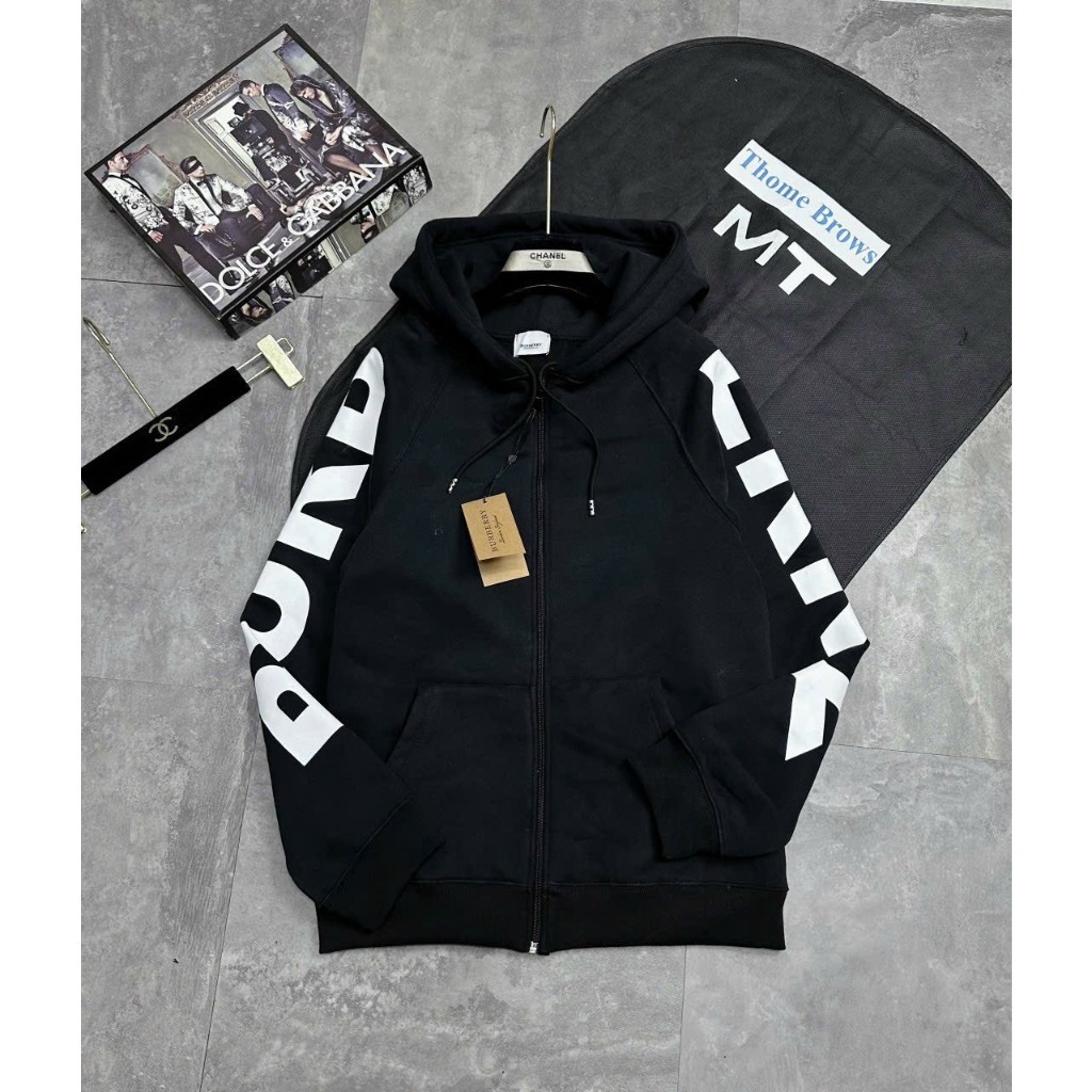 Áo Khoác BBR Phối Chữ In Pet Dọc 2 Bên Tay Áo - Áo Khoác Nam Nữ Chất Nỉ Siêu Cao Cấp Hot 2023