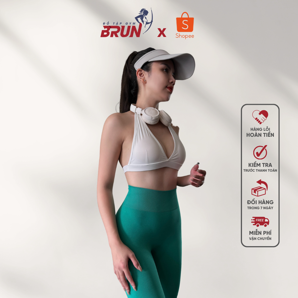 Áo Bra FREEDOM - Áo Thể Thao Chất Thun Lạnh LYCRA Cao cấp - Sẵn Đệm Dày Dặn - BRUN