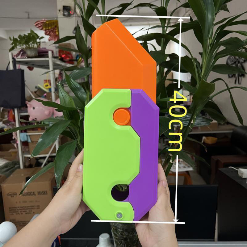 Dao Cà Rốt Khổng Lồ 40cm In 3D, Đồ Chơi Kéo Dài Hình Cà Rốt Khổng Lồ Hot Trend.
