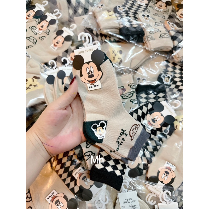 Combo 10 đôi tất cute hình gấu micky,ziczac giá tốt