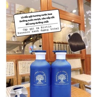 [Hàng Chính Hãng ]DẦU GỘI XẢ THẢO DƯỢC CHỐNG RỤNG TÓC PHỤC HỒI HƯ TỔN BIOTIN COLLAGEN XANH 509ml