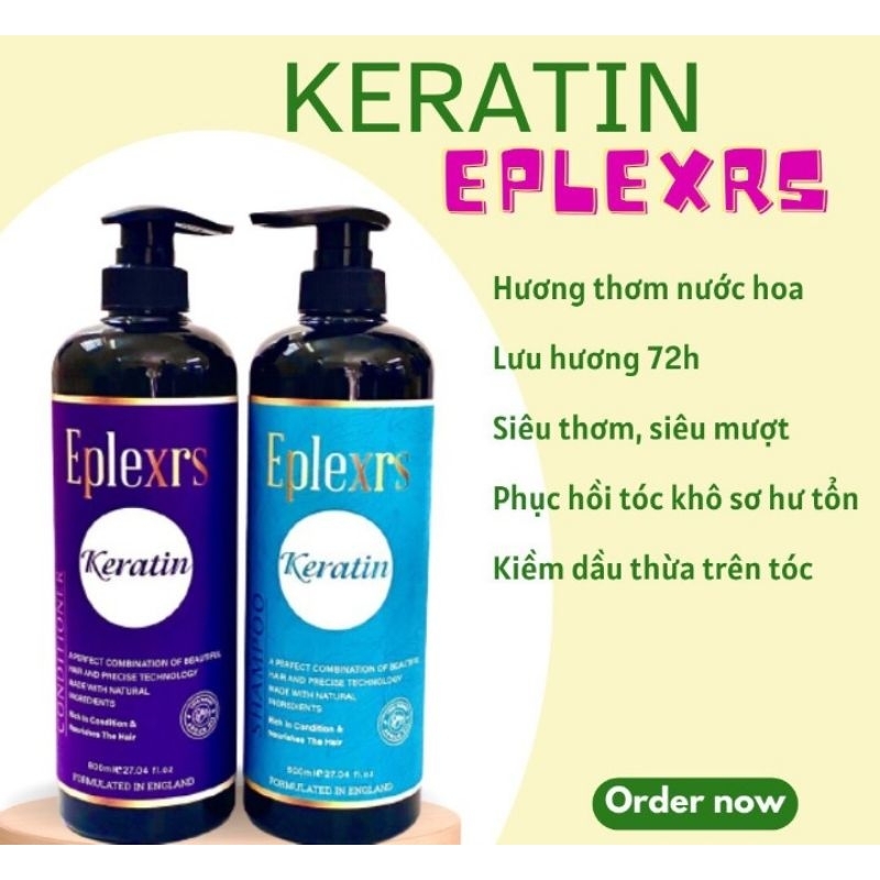 (Chính hãng)Dầu gội xả Eplexrs phục hồi tóc hư tổn hương thơm nước hoa mềm mượt 800ml