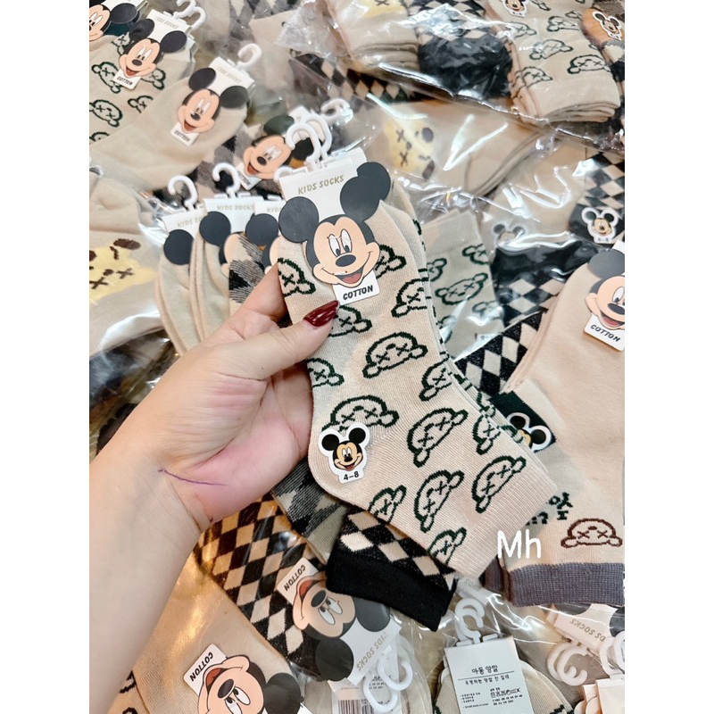 Combo 10 đôi tất cute hình gấu micky,ziczac giá tốt