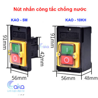 Kao-5m/kao-10kh 10a 220v 380v nút nhấn công tắc chống nước on - off