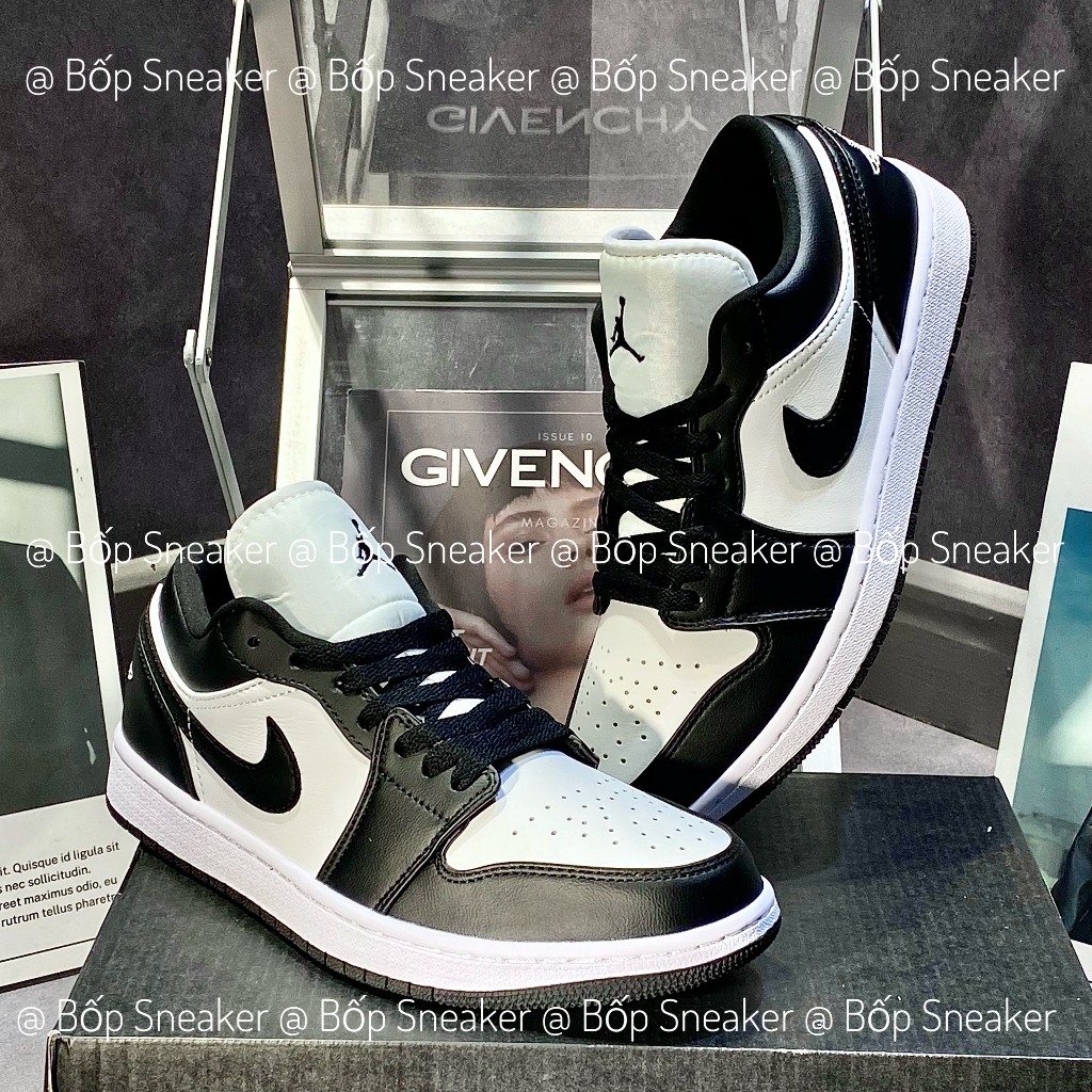 Giày thể thao Jordan 1 low cổ thấp panda chất da trơn bản cao cấp nhất