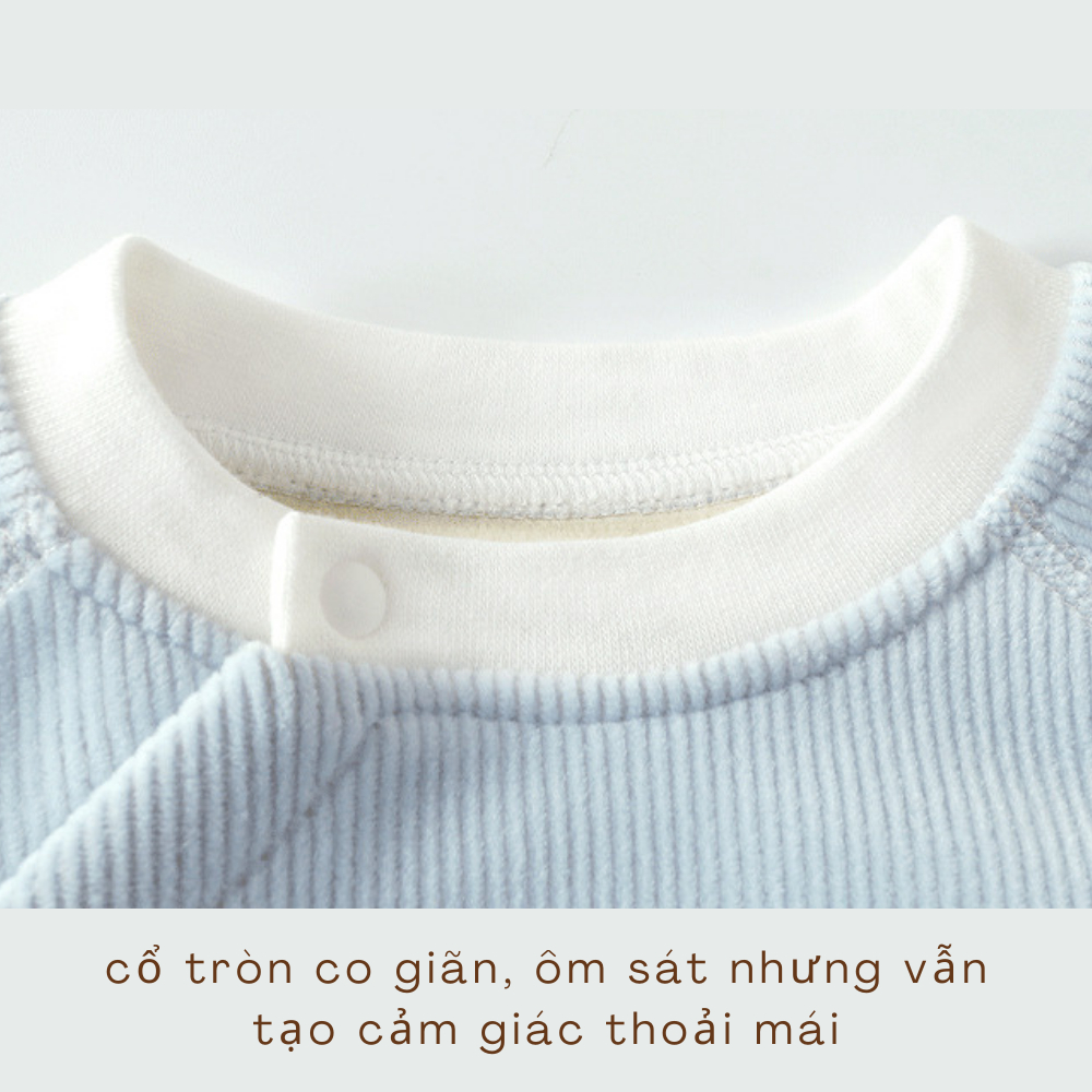 Body nỉ nhung lót lông cho bé size từ 4-12kg siêu mềm, siêu ấm BDNL01