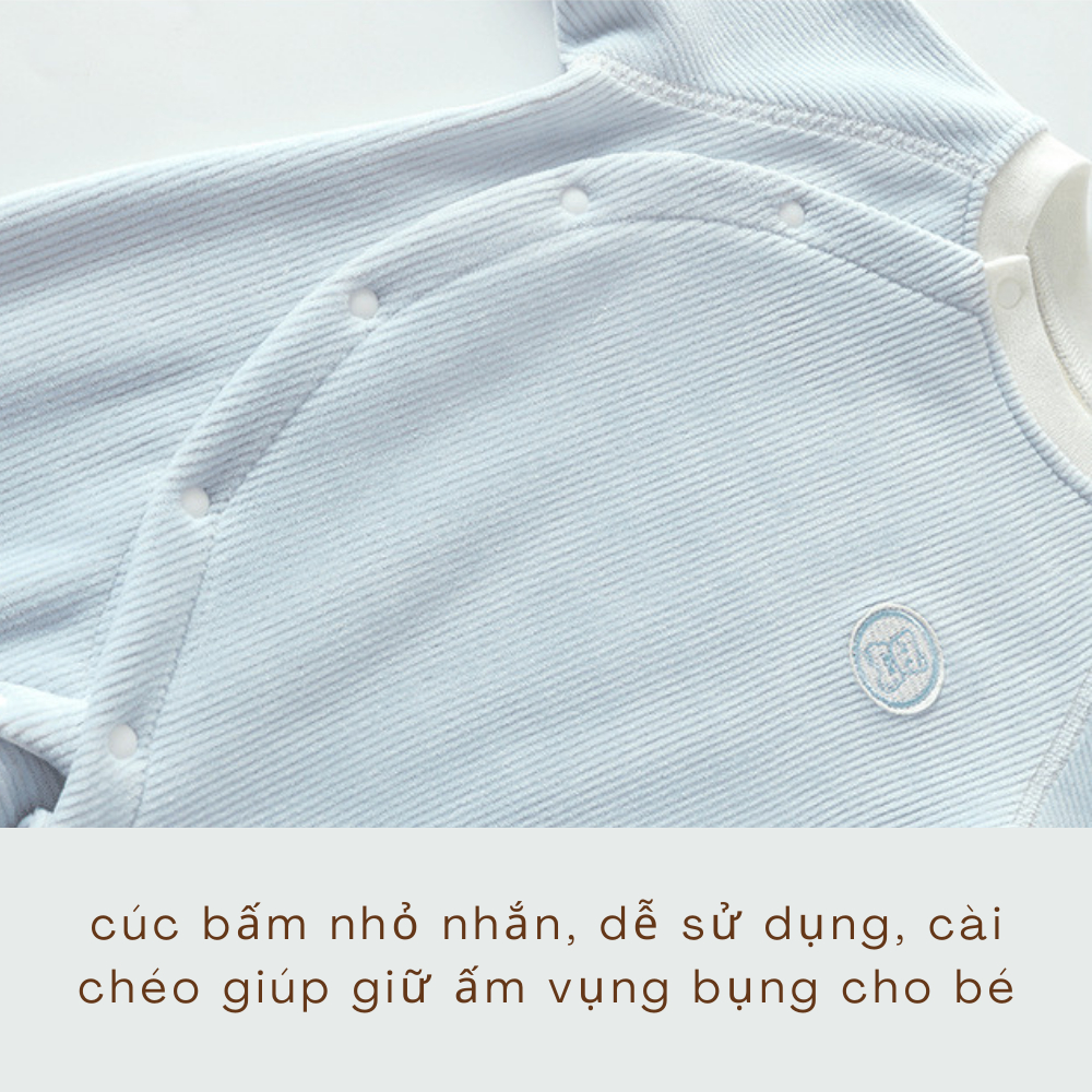Body nỉ nhung lót lông cho bé size từ 4-12kg siêu mềm, siêu ấm BDNL01