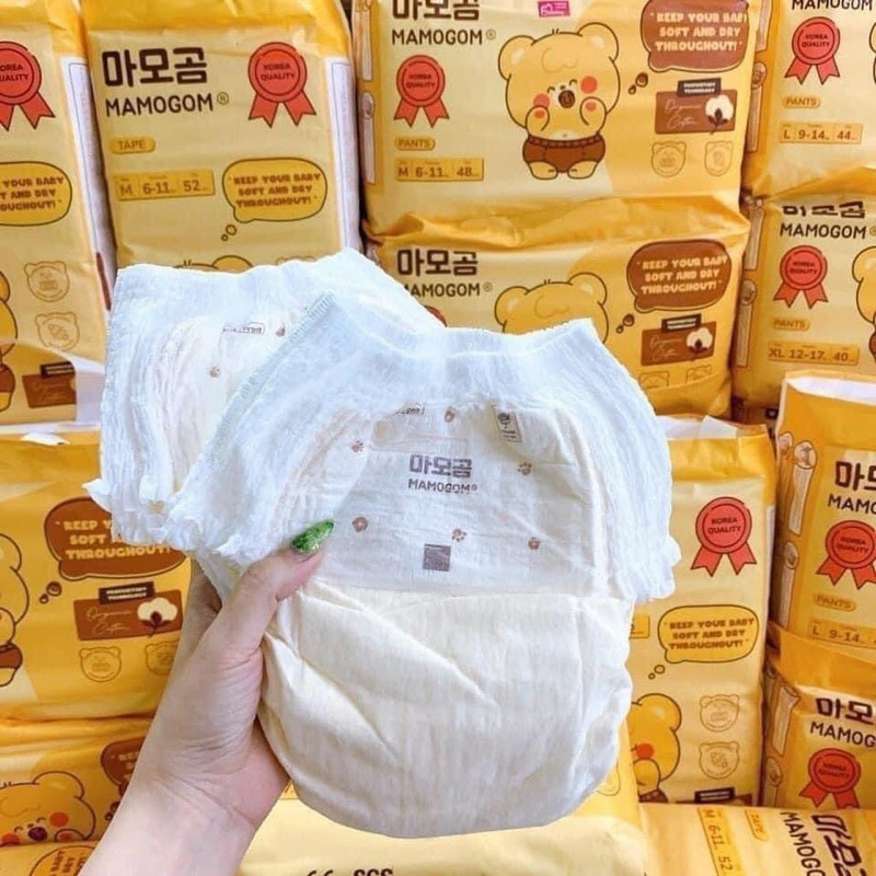 Tã/ Bỉm MAMOGOM hữu cơ cao cấp công nghệ Hàn Quốc dán/ quần đủ size S62/M52/M48/L44/XL40/XXL38