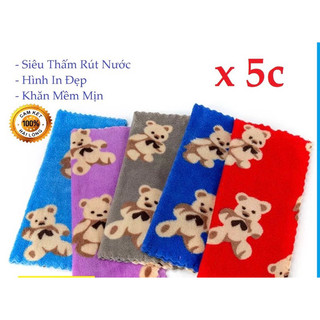 🏵️ Set 5 Khăn Đa Năng Vuông, Siêu Thấm (kt: 30x30cm)