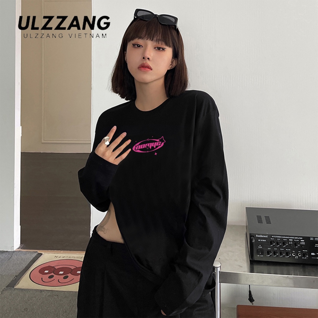 Áo thun dài tay local brand ULZZ ulzzang dáng unisex form rộng in hình Oral