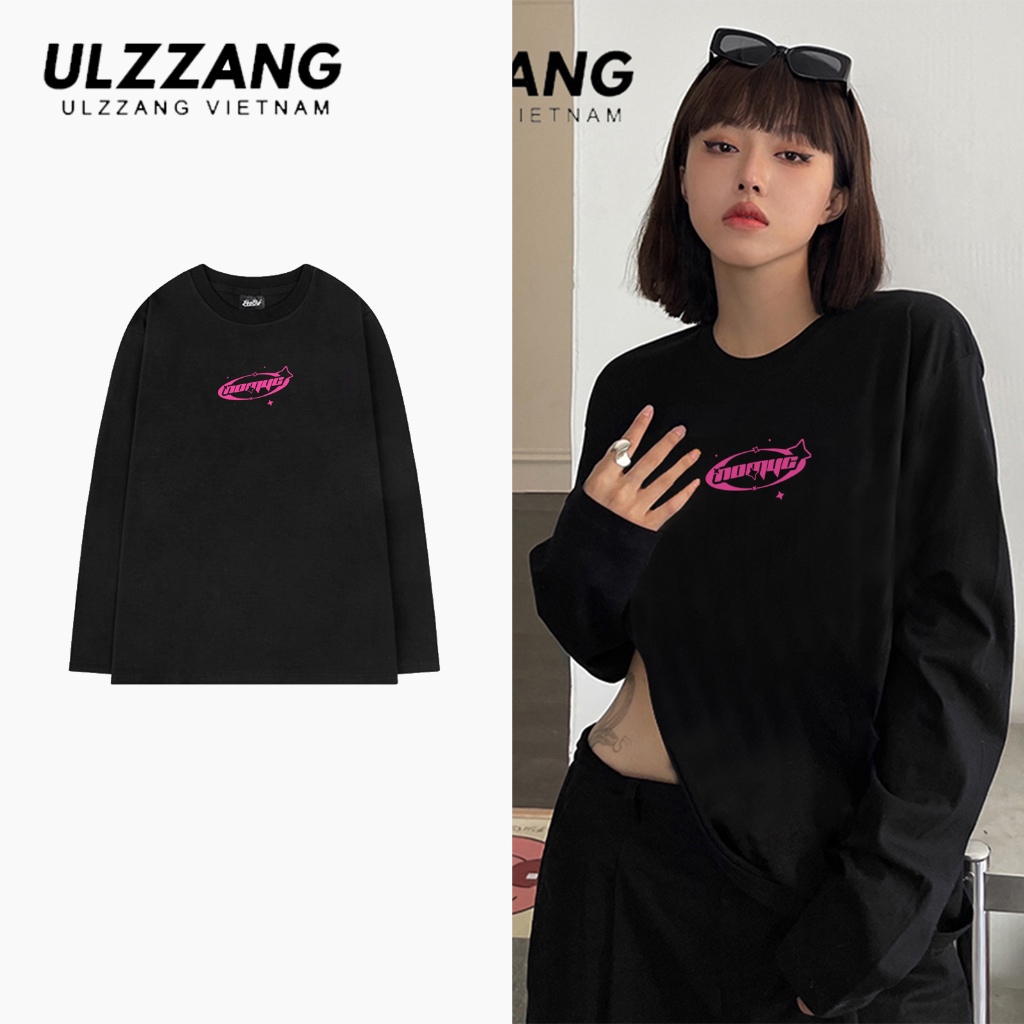 Áo thun dài tay local brand ULZZ ulzzang dáng unisex form rộng in hình Oral