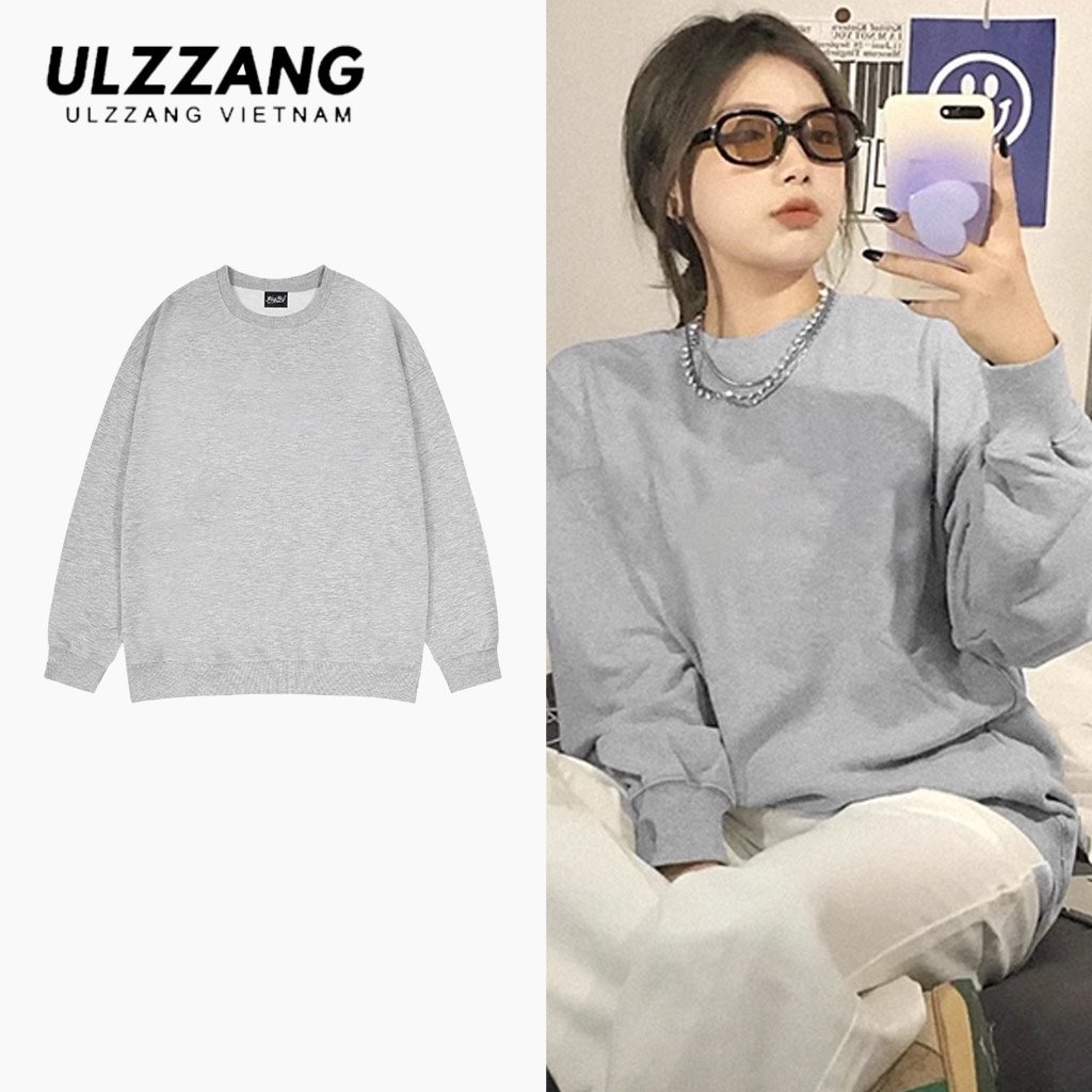 Áo Sweater Nỉ Bông Oversize Ulzzang Form Rộng Unisex Nam Nữ Phong Cách Hàn Quốc