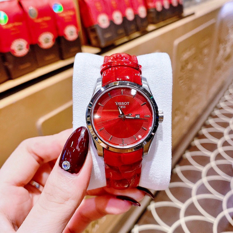 Đồng Hồ Nữ Tiss.ott Mặt Tròn Siz 32mm Dây Da Gồ Máy Quartz  Chống Nước Tốt