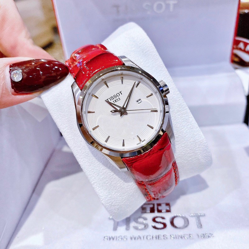 Đồng Hồ Nữ Tiss.ott Mặt Tròn Siz 32mm Dây Da Gồ Máy Quartz  Chống Nước Tốt