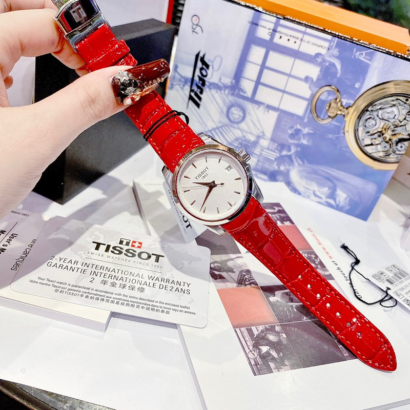 Đồng Hồ Nữ Tiss.ott Mặt Tròn Siz 32mm Dây Da Gồ Máy Quartz  Chống Nước Tốt