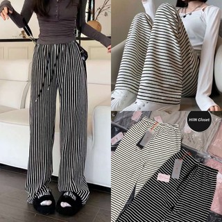 Quần suông nữ Chất len xốp - Quần suông len xốp ống rộng cạp chun HiiNCloset