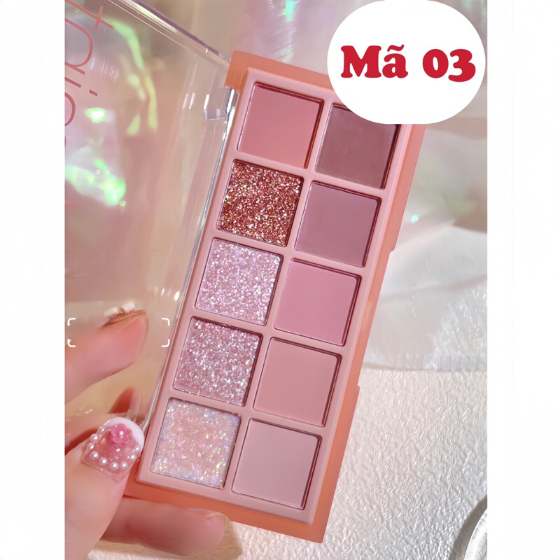 Bảng Phấn Mắt SWEET MINT 10 Màu Xinh Xắn, Lấp Lánh
