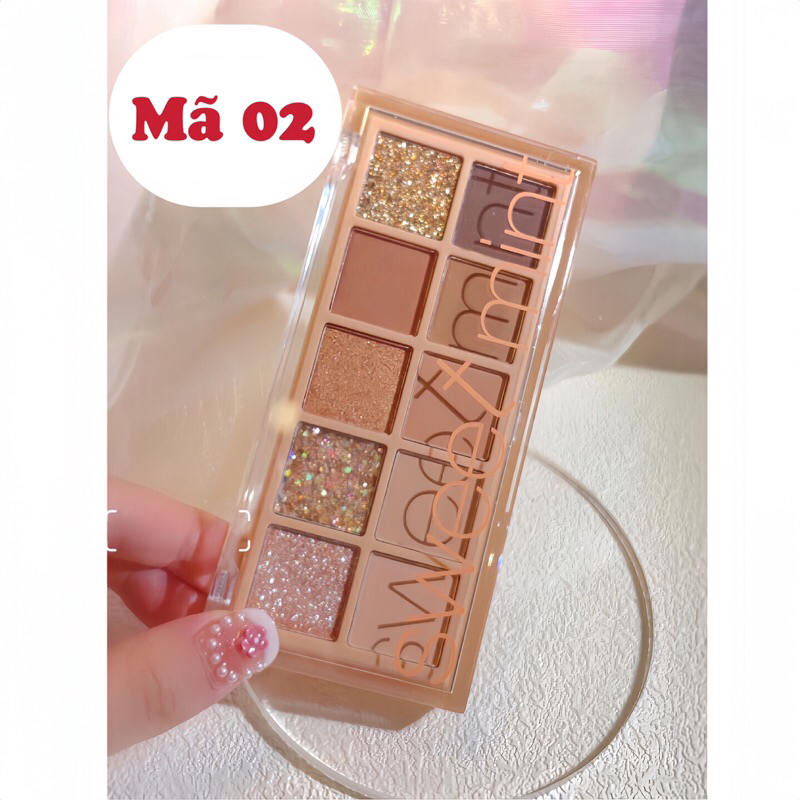 Bảng Phấn Mắt SWEET MINT 10 Màu Xinh Xắn, Lấp Lánh