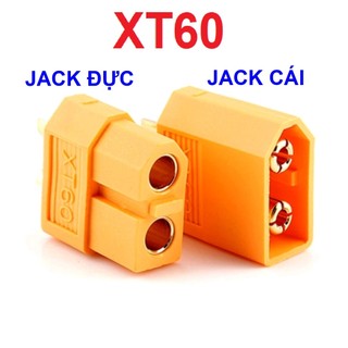 Combo 2 jack kết nối pin xt60 jack đực + jack cái. phích cắm âm dương xt60 dòng tải cao 30a / 60a