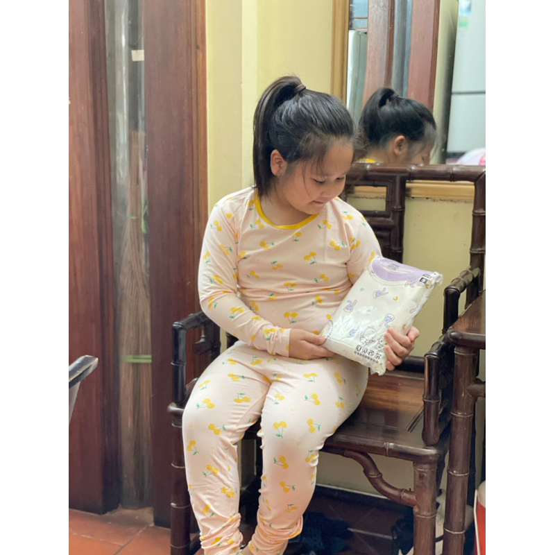 Bộ dài tay QiQi cotton xuất Hàn cho bé size nhỡ đại