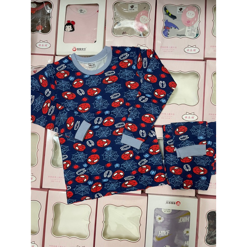 Bộ dài tay QiQi cotton xuất Hàn cho bé size nhỡ đại