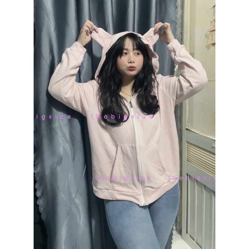 Siêu Phẩm Áo Khoác Tai Thỏ Bigsize Freesize 100kg
