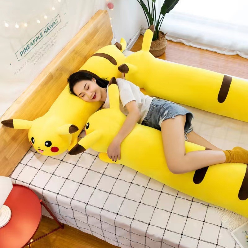 Thú gấu nhồi bông, gấu bông, gối ôm hình pikachu ngộ nghĩnh đáng yêu size 1m1, 1m2