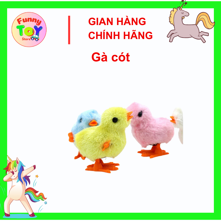 Gà con biết nhảy Funny Toys, đồ chơi vặn cót nhảy lon ton bé