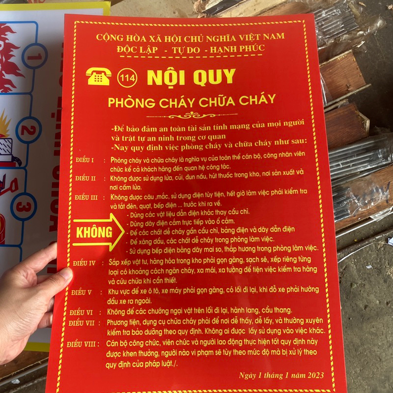 Bộ nội quy tiêu lệnh chữa cháy