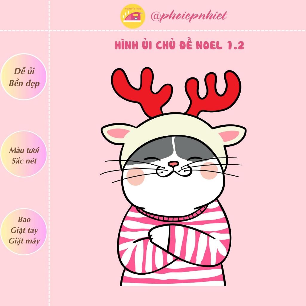 Hình ép, ủi nhiệt chủ đề noel dễ thương tách lẻ hình 01