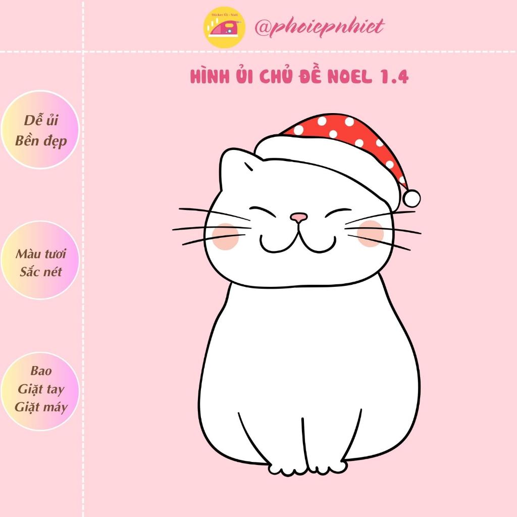 Hình ép, ủi nhiệt chủ đề noel dễ thương tách lẻ hình 01