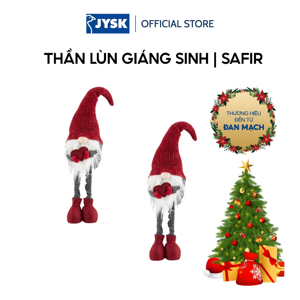 Thần lùn giáng sinh | JYSK Safir | vải polyester chân kéo giãn | DK10xC96cm
