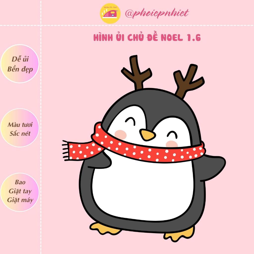 Hình ép, ủi nhiệt chủ đề noel dễ thương tách lẻ hình 01