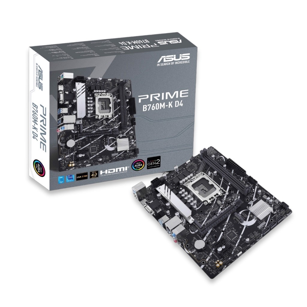 COMBO main chip Asus prime B760M-K full box + I5 12400F tray new bảo hành 36 tháng lỗi 1 đổi 1