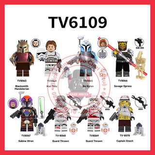 TV6109 minifigures Star Wars mô hình lắp ráp nhân vật Jedi blacksmith Mandalorian Captain Enoch Commander Stormtrooper
