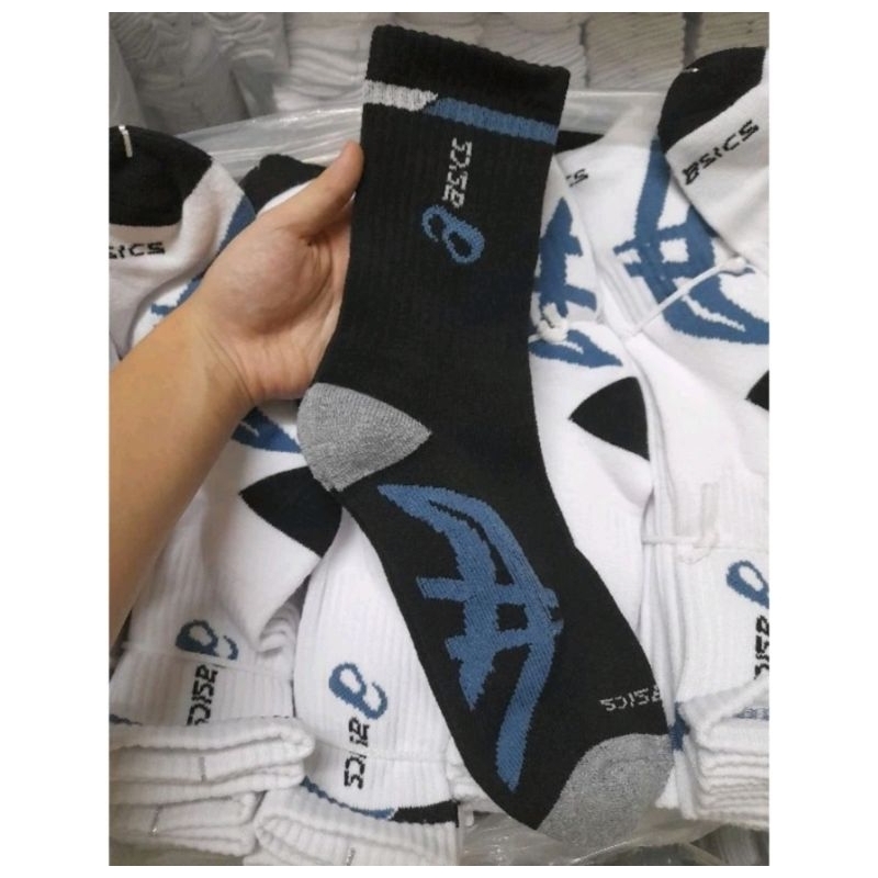 Tất Vớ Thể Thao Asics Tennis Cổ Cao Cao Cấp Vải Cotton Dày Êm Chân Thoáng Khí