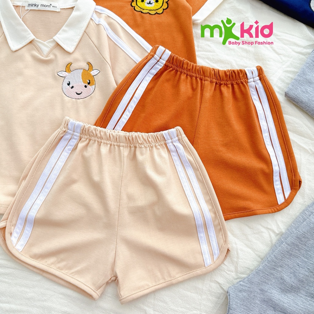 Bộ polo Thêu Hình Cao Cấp cho bé trai7-25kg Cao Dưới 1m1 chất liệu Cotton Co  Giản Tốt thiết kế phom cứng cáp, xịn xò