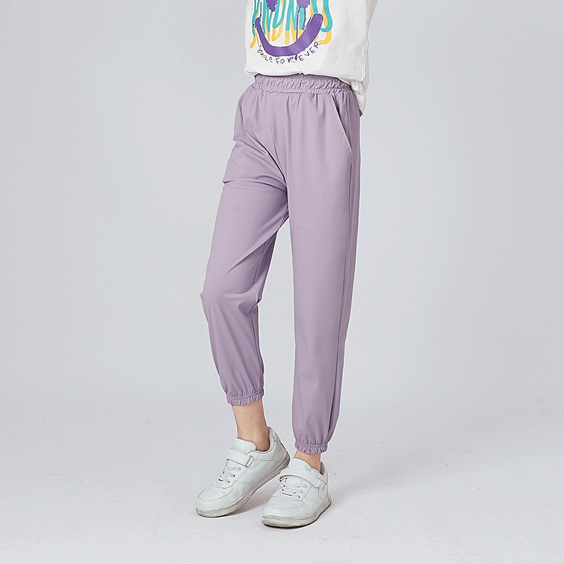 Quần gió dài Jogger cho bé HK KIDS bo gấu dáng thể thao thời trang thu đông sz 4 - 15 tuổi