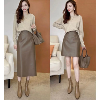  Chân Váy Chữ A Vải Da Công Sở 2 Lớp Mã CV11 