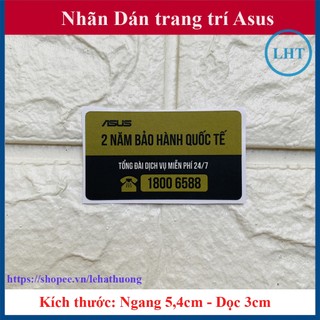 Nhãn Dán Asus nhỏ 5.4x3cm Decal dán trang trí Laptop
