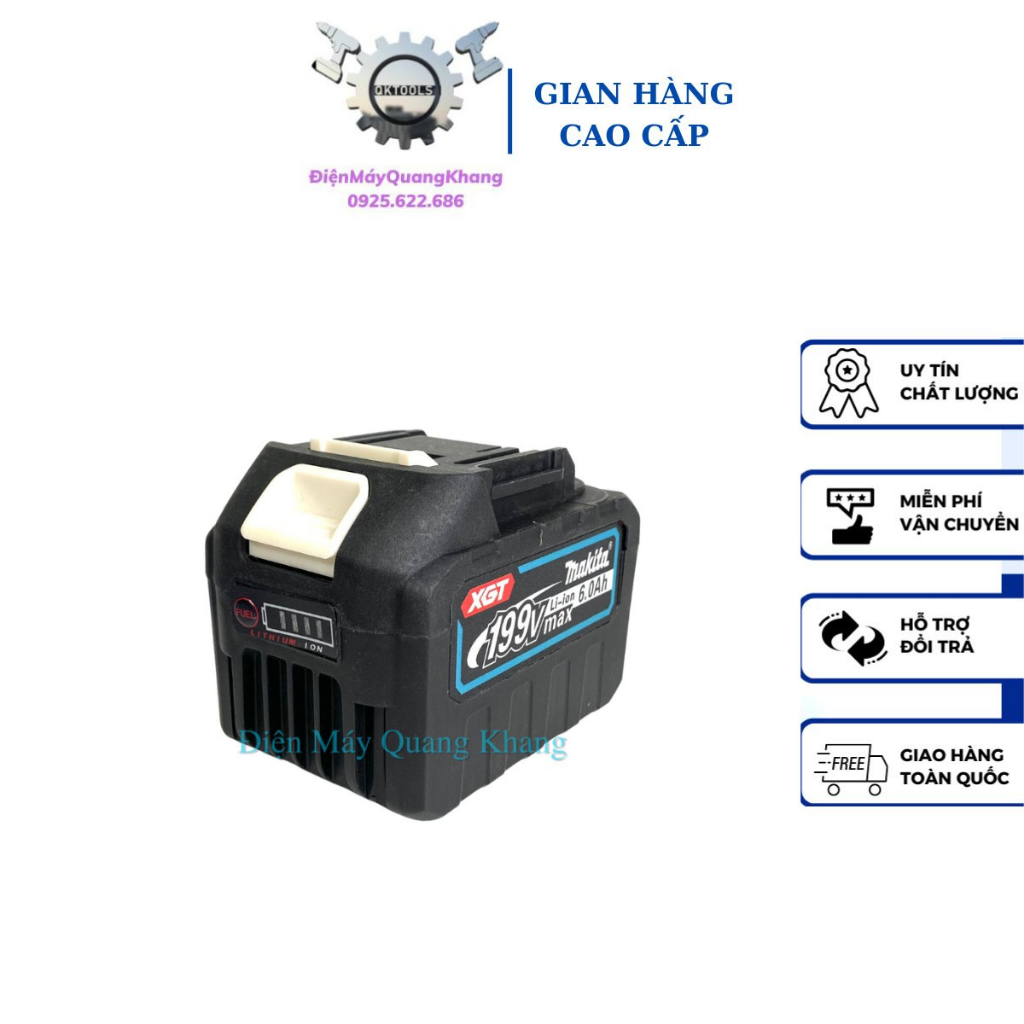 Pin 15 cell chân pin makita m21 có đèn báo pin loại mới