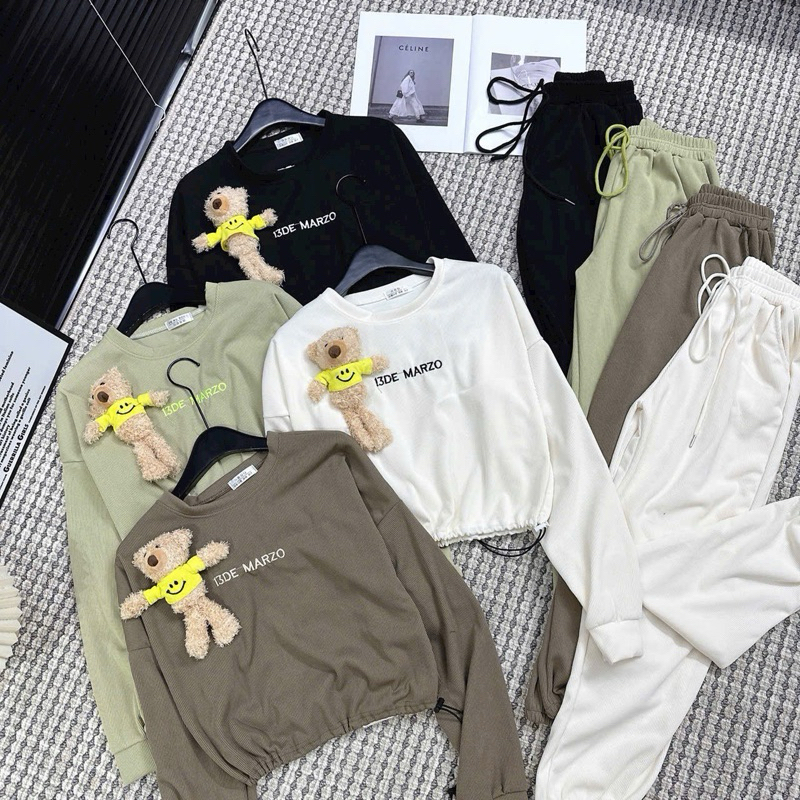 Set Nỉ Kèm Gấu QC