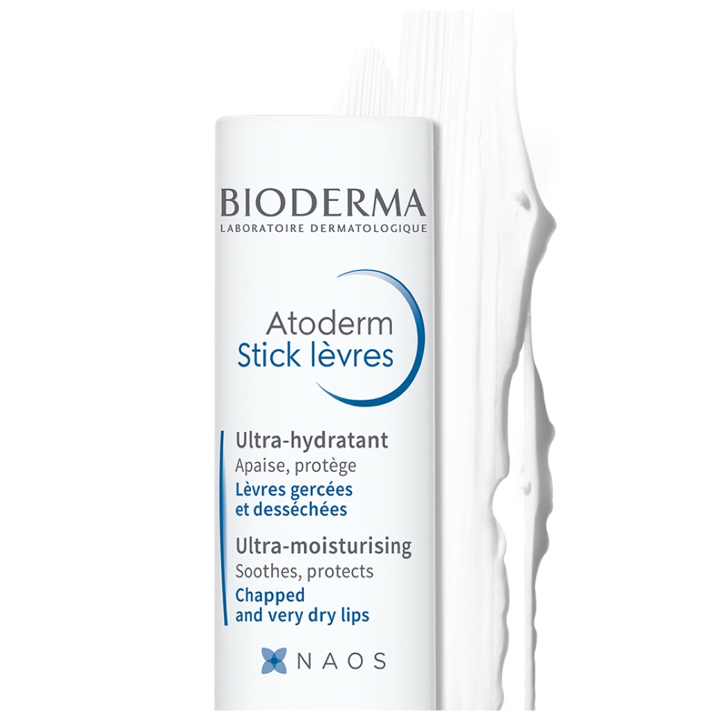Son dưỡng môi Bioderma Atoderm Stick Levres 4g, son môi giảm khô nứt nẻ và tổn thương