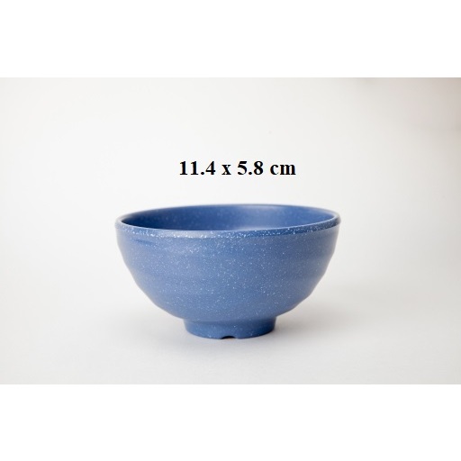 Chén(bát) cơm nhựa Melamine nhám xanh dương