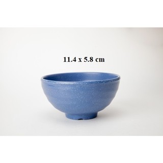 Chén cơm nhựa Melamine nhám xanh dương