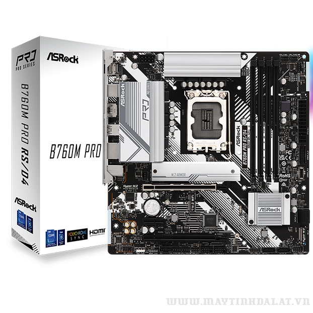 Mainboard ASROCK B760M Pro RS/D4 Socket 1700 M-ATX chính hãng mai hoàng phân phối BH 36 tháng